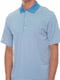 Блакитна смугаста футболка-поло з технологією Play Dry | 6817677 | фото 2