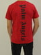 Хлопковая красная футболка с принтом | 6817684 | фото 2