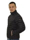 Стьобана чорна курточка на блискавці з коміром-стійкою | 6817715 | фото 2