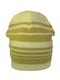 Трикотажаная желтая шапка в полоску | 6817720 | фото 2