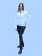 Спортивный бело-синий костюм: кофта и брюки | 6817729