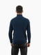 Синий свитер с воротником на молнии и лого | 6817731 | фото 4