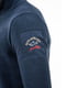 Синий свитер с воротником на молнии и лого | 6817731 | фото 5