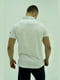 Біла футболка-поло з принтом та вишивкою логотипу | 6817746 | фото 3