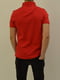 Червона футболка-поло з принтом та вишивкою логотипу | 6817753 | фото 3