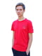 Хлопковая красная футболка с принтом и аппликациями | 6817764 | фото 2