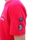 Хлопковая красная футболка с принтом и аппликациями | 6817764 | фото 5
