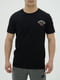 Бавовняна чорна футболка з принтом та аплікаціями | 6817765 | фото 2