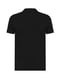 Чорна футболка-поло з принтом та вишивкою логотипу | 6817768 | фото 2