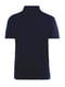Синя футболка-поло з принтом та вишивкою логотипу | 6817769 | фото 2