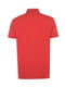 Червона футболка-поло з принтом та вишивкою логотипу | 6817770 | фото 2