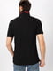 Чорна футболка-поло з принтом та вишивкою логотипу | 6817781 | фото 4