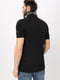 Чорна футболка-поло з принтом та вишивкою логотипу | 6817782 | фото 4