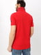 Червона футболка-поло з принтом та вишивкою логотипу | 6817783 | фото 4
