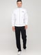 Спортивний чорно-білий костюм: кофта та штани | 6817849