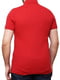 Червона футболка-поло з принтом та вишивкою логотипу | 6817865 | фото 3