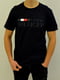 Хлопковая черная футболка с фирменным принтом | 6817929 | фото 3