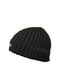 Вязаная черная шапка с вышитым лого | 6817950 | фото 2