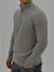 Сірий светр з коміром на блискавці | 6817974 | фото 2