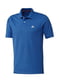 Синя футболка-поло з логотипом бренду | 6818002