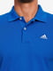 Синя футболка-поло з логотипом бренду | 6818002 | фото 3