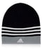 Сіро-чорна шапка в смужку з вишитим лого | 6818008 | фото 4
