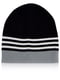 Сіро-чорна шапка в смужку з вишитим лого | 6818008 | фото 5