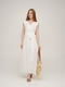 Сукня на запах лляна Linen біла | 6819858
