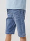 Сині джинсові шорти з потертостями та принтом | 6803379 | фото 3