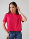 Укорочена футболка рожевого кольору | 6818091