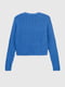 Синій в'язаний светр | 6818174 | фото 10