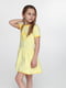 Сукня-футболка жовта з принтом | 6818198 | фото 2
