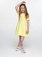 Сукня-футболка жовта з принтом | 6818198 | фото 4
