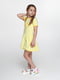 Сукня-футболка жовта з принтом | 6818198 | фото 5
