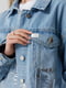 Куртка джинсова з декоративними потертостями | 6818271 | фото 5