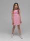 Сукня літня рожева з принтом | 6818476