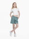 Зелені шорти з прорізними кишенями | 6818512 | фото 2
