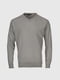 Пуловер з V-подібним вирізом сірий | 6818540 | фото 6