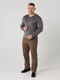 Пуловер з V-подібним вирізом сірий | 6818541 | фото 4