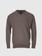 Пуловер з V-подібним вирізом сірий | 6818541 | фото 6