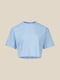 Укорочена футболка блакитного кольору | 6818548 | фото 7