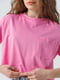 Укорочена рожева футболка з накладною кишенею | 6818551 | фото 3