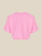 Укорочена рожева футболка з накладною кишенею | 6818551 | фото 9