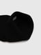 Чорна шапка в рубчик з підворотом та логотипом бренду | 6818612 | фото 8