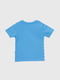 Синьо-біла футболка у смужку з  малюнком | 6818701 | фото 5