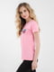 Світло-рожева футболка з написом | 6818812 | фото 5