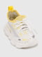 Кросівки жовто-білі на шнурівці | 6818933 | фото 8