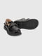 Чорні туфлі з екошкіри, декоровані металевою пряжкою | 6818984 | фото 5