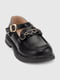 Чорні туфлі з екошкіри, декоровані металевою пряжкою | 6818984 | фото 6