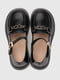 Чорні туфлі з екошкіри, декоровані металевою пряжкою | 6818984 | фото 8